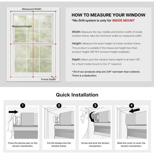 Lazblinds Upgraded Magnetic Top Down Bottom Up (TDBU) Honeycomb Blinds, No Drill No Tools Easy Install Cordless Cellular Shades for Windows 33.5 W x 64 H, White - Blackout