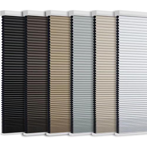 Changshade Honeycomb Shades Cordless for Indoor Windows, Cellular Blinds Blackout Shade for Bedroom Bathroom Heat Blocking Thermal Insulated 1.5 Inch Accordion Window Pleated Shades, 44 Wx72H, White