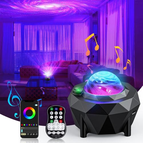 Star Projector, ZonQoonz Galaxy Projector with APP Remote Control,Music Speaker Aurora Projector, Night Light Projector for Kids Adults Gaming Room, Home Theater, Birthday, Party