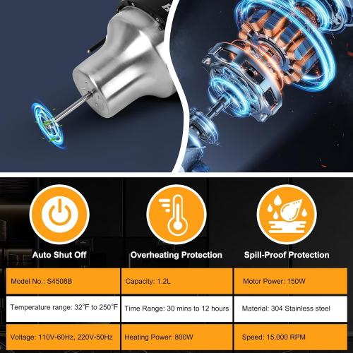 2 IN 1 Weed Decarboxylator and Infuser, Herbal Infuser, Adjustable Temperature（32-250°F）304 Stainless Steel, Tincture Machine, Butter Machine Include Recipes