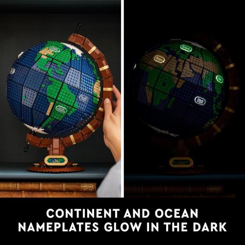 LEGO Ideas The Globe Building Set, Build and Display Model for Adults, Home Decor Gift for People with a Passion for Travel, Geography and Arts, 21332