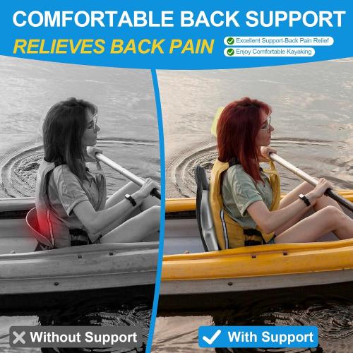 Thickened Kayak Seat with Back Support, Cushioned Paddleboard SUP Seat | Universal Padded Molded Foam Backrest for Sit on Top Kayak, Paddle Board, Canoe - Extra Thick Cushion