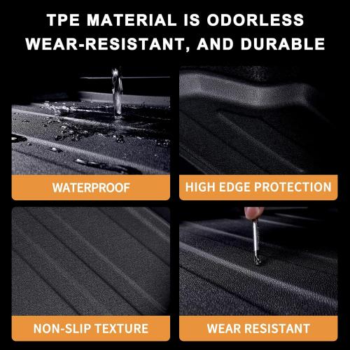 Large Cargo Liner for 2024-2025 Mazda CX90 6 Seater (50/50 Split Folding Rear Seat),TPE All Weather Protection Trunk Mat with Velcro Rear Seats Backrest