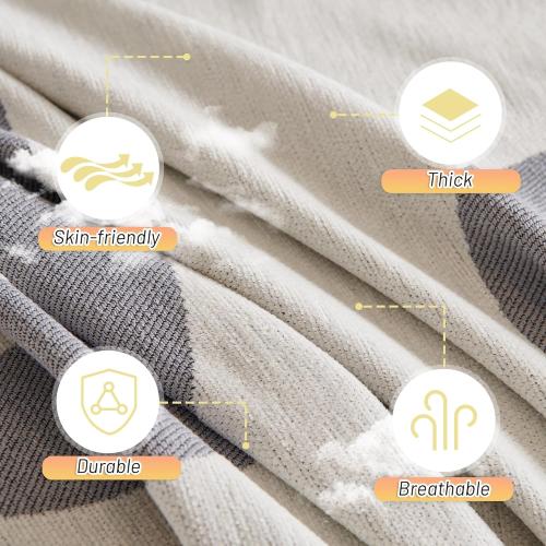 MYSKY HOME Boho Couch Cover Super Soft Couch Covers for 2-3 Cushion Couch Sofa, Modern Grey Jacquard Sofa Slipcover Loveseat Futon Cover, Couch Covers for Sectional Sofa, 71 x 134, Grey Curve