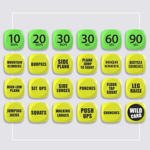 TidyFriend Exercise Dice – 6 Sided Foam Workout Dice for Teens & Adults, Fun Fitness Equipment for Solo or Group Classes, Home Gym Use – Great Workout Equipment & Gifts for Gym Lovers (Yellow)