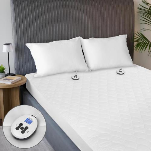 Sunbeam Electric Premium Water Resistant Restful Quilted Heated Mattress Pad, 12 Heat Settings, 12-Hour Selectable Auto Shut-Off, Fast Heating, Cozy Warming Bed, King, 76 x 80