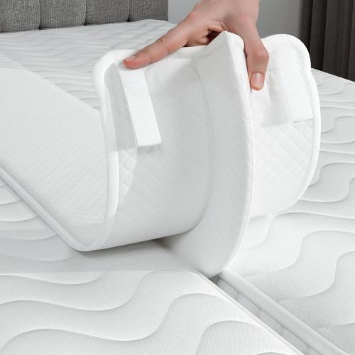 8’’ Wide Bed Bridge Twin to King, Split King Gap Filler for Adjustable Bed, Twin to King Bed Converter with Adjustable Strap, Seamless Comfort Bed Gap Filler for King Bed