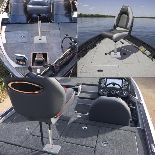 Adjustable Boat Seat Pedestal Base Mount Kit with Lock in Boat Seat Pin Post&Marine Power Pedestal Mount Base for Marine Fishing Bass Chair,Post Adjustable Height.