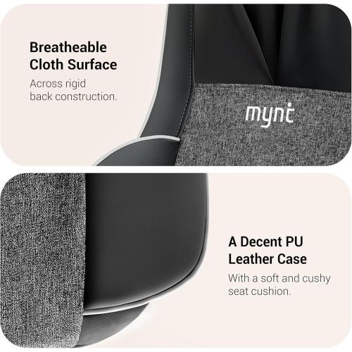 Mynt FSA Eligible HSA Approved Shiatsu Neck and Back Massager for Chair with 10 Deep Kneading Nodes, 2D & 3D Back Massage with Heat, Portable Spot Massage Chair Pad (Black)