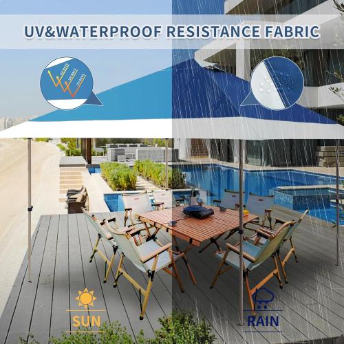OUTDOOR LIVING SUNTIME 13x13 Instant Easy Pop Up Canopy, Navy | Portable Commercial Gazebo, Camping Gazebo Tent Shelter, Wheeled Roller Carry Bag, Bonus Weight Sandbags, Stakes, Ropes