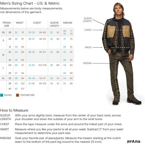 Size 30/36 prAna Mens Stretch Zion Pant