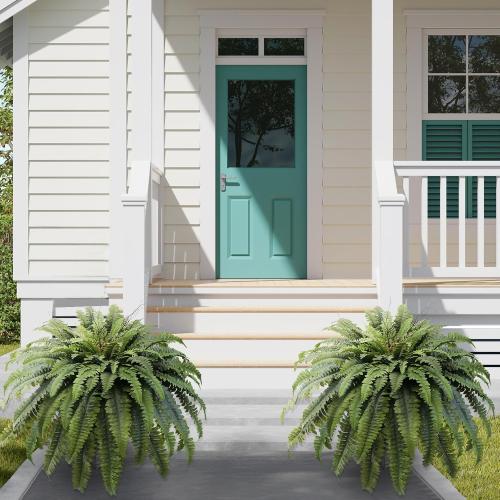 50 Fake Ferns Artificial Plants Large, 98 Fronds Artificial Ferns for Outdoors and Indoors, Suitable for Planter Garden Porch Office Decor