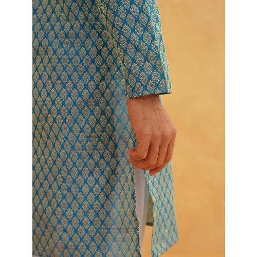 Sojanya XL (Since 1958 Men'S Jacquard Silk Self Design Only Kurta