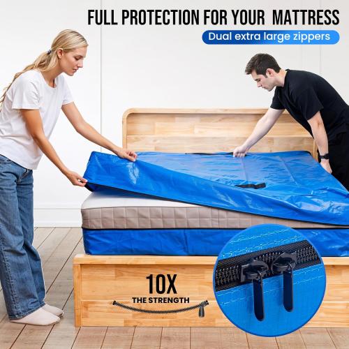 TAILI Queen Mattress Bags for Moving and Storage, Heavy Duty Moving Supplies Mattress Cover with Reinforced Handles, Storage Cover Essentials Packing Protector