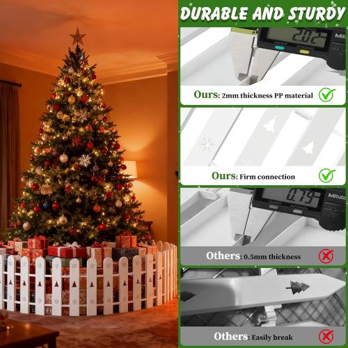 Christmas Tree Fences Party Decoration  White