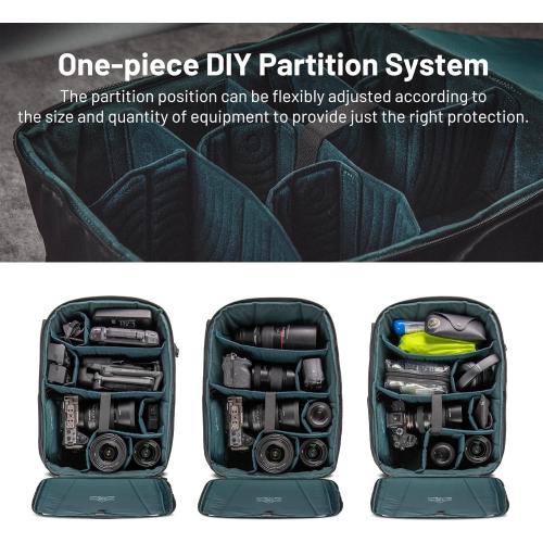 PGYTECH OneMo Lite Camera Backpack 22L for DJI, Sony, Canon, Nikon, OSMO Action/Pocket, DSLR/SLR Mirrorless, Camera Tripod Photographer Bag Gift, Camera Pack Black, Weekend Bag