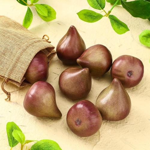 Wavwavw 12 Pcs Fake Figs Faux Figs Artificial Fruit Bulk Realistic Decor