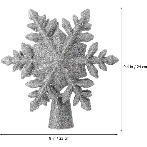 Christmas Tree Topper Lighted With 6 Projection Modes: Built-in 360° Led Rotating Projector Snowflake Tree Topper 3d Christmas Tree Decor Christmas Projector For Xmas Holiday Christmas Tree Decoration