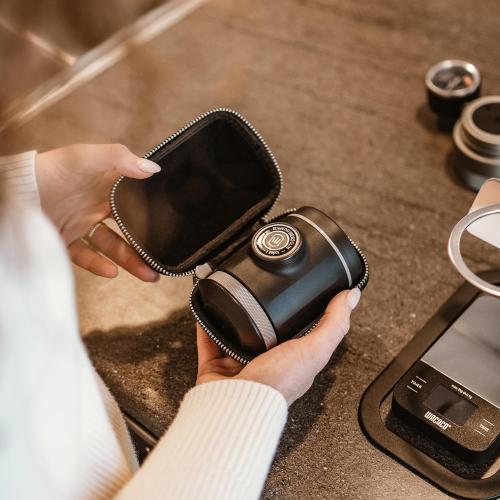 BLACK WACACO Picopresso Portable Espresso Maker Bundled with Protective Case, Pro-level Specialty Coffee Machine, Compatible Ultra-fine Grind, Manually Operated Travel Coffee Maker