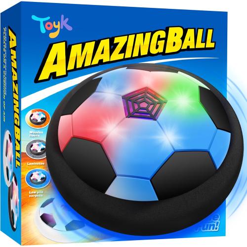 Toyk Boy Toys - LED Hover Soccer Ball - Air Power Training Ball Playing Football Indoor Outdoor Game - Birthday Gifts for Kids, Age 3 4 5 6 7 8-12 Year Old Boys - Soccer