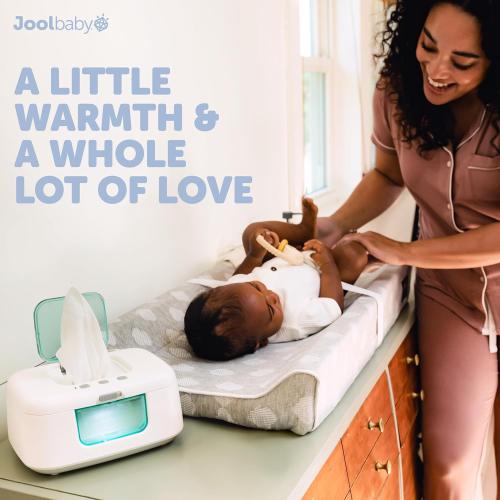 Jool Baby TinyBums Baby Wipe Warmer & Dispenser with LED Changing Light & On/Off Switch (Aqua)