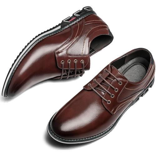 Size 44....Men's Dress Shoes Comfort Soft Men Oxford Superior Flexural Leather Fashion Dress Sneakers Business Casual Derby Shoe