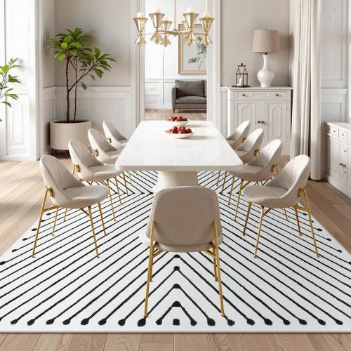 LIVEBOX Washable Area Rug 8x10 - Modern Area Rugs for Living Room with Non-Slip Backing, Non-Shedding Indoor Carpet for Bedroom Dining Room Home Office