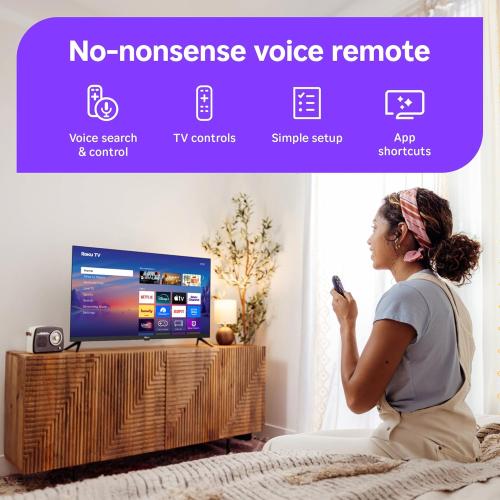 Roku Smart TV 2025 – 32-Inch Select Series, 1080p Full HD TV – Roku TV with Voice Remote – Flat Screen LED Television with Wi-Fi for Streaming Live Local News, Sports, Family Entertainment
