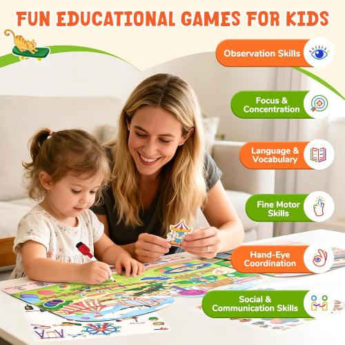 JoyCat Reusable Sticker Book Set (4-Pack), Kids Sticker Activity Books, 120  Jelly Stickers for Toddlers, Travel Toys for Car Airplane Road Trips, Preschool Educational Learning Gifts for Boys Girls