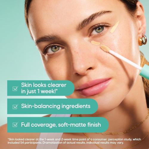 Almay Clear Complexion Concealer, 400, 0.3 fl oz | Full-coverage concealer treats acne and visibly evens skin tone over time. Instantly conceals breakouts. For acne-prone skin.