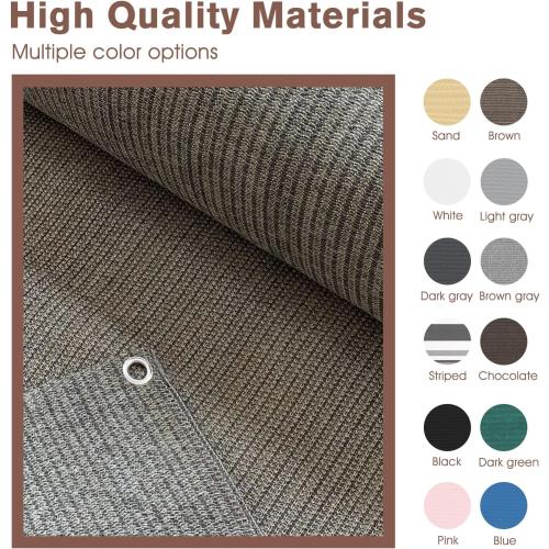 SUNNY GUARD 2.5/2.6/3/3.3/4/5/6/8 Balcony Privacy Screen Fence, Apartments Railing, Heavy Duty Wind Block Screen for Outdoor,Porch,Patio,Deck Privacy, size unknow Grey（We Make Custom Sizes）