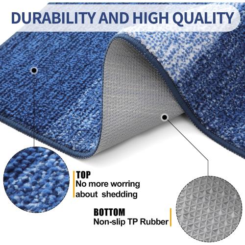 Kitinjoy Indoor Outdoor Door Mat, 30x27 Non-Slip Dirt Trapper Doormats