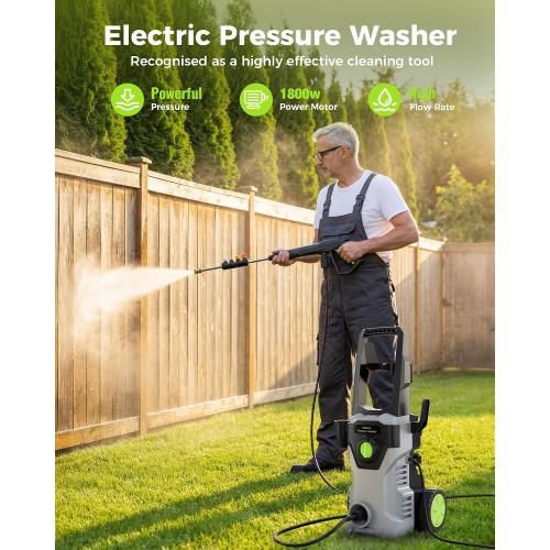 Pressure Washer, Power Washers with 4 Quick Connect Nozzles, High Pressure Washer for Cars, Fences, Patios, Decks, Boats, Home Use