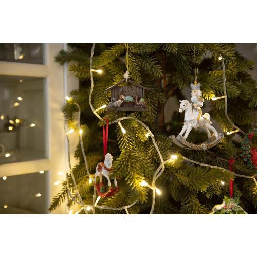 Christmas Nativity Scene Table Ornament - Religious Hanging Oranament Tabletop Figurine with Stable,Baby Jesus 3.86 * 1.26 * 3.46 Inch Newman House Studio