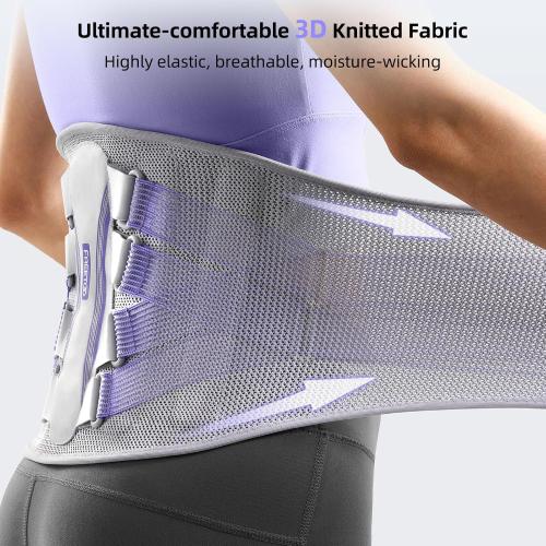 FREETOO Back Brace for Lower Back Pain Women with Bionic Support System, Adjustable Knitted Lumbar Support Belt, Breathable Mesh Design with Lumbar Pad,for Herniated Disc,Sciatica,Scoliosis