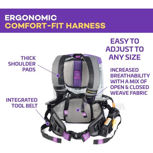 ProTeam GoFit 3 Commercial Backpack Vacuum with Restaurant Tool Kit, 3 qt, Corded