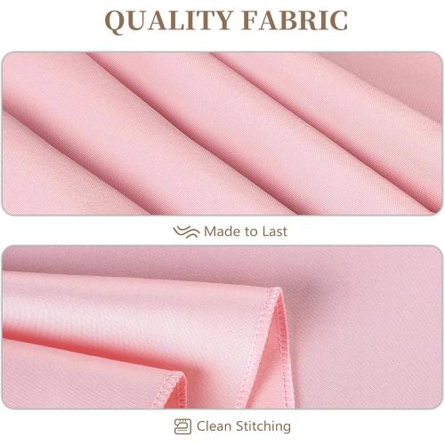 8 Pack Pink Round Tablecloth 90 Inch Table Cloth for Round Tables, Washable Polyester Fabric Stain and Wrinkle Resistant Decorative Table Cover for Wedding Party Dining Banquet