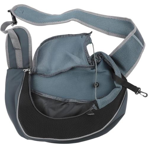 Pet Sling, Pet Dog Sling Carrier Adjustable Dog Satchel Carrier Bag Pet Single Shoulder Bag, Suitable for Puppy, Small Dogs, and Cats for Outdoor Travel (Black)