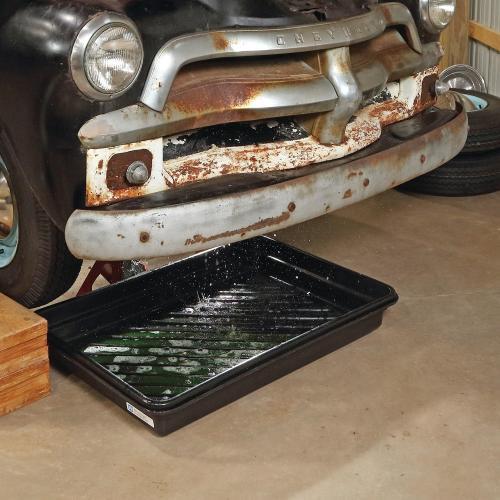 PIG Containment Tray - Rim to Rim Dimensions 52.25 L x 16.25 W x 5 H Utility Tray - Interior Bottom Dimensions 48 L x 12 W - 11.96 gal. Sump Capacity - PAK918