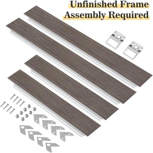 Akfado Canvas Frame for 30x40 Coastal Beachy Paintings, 1.5 Deep DIY Metal Floater Frames for Abstract Wall Art Prints, Ocean Wall Decor for Bedroom Hallway Entryway, No Glass & Back (Dark Brown)