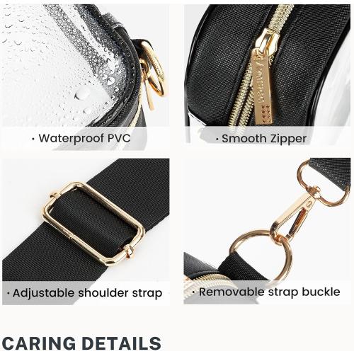 Aveniee Clear Bag Stadium Approved, Clear Purses for Women, Crossbody Bag for Concerts with Adjustable Strap