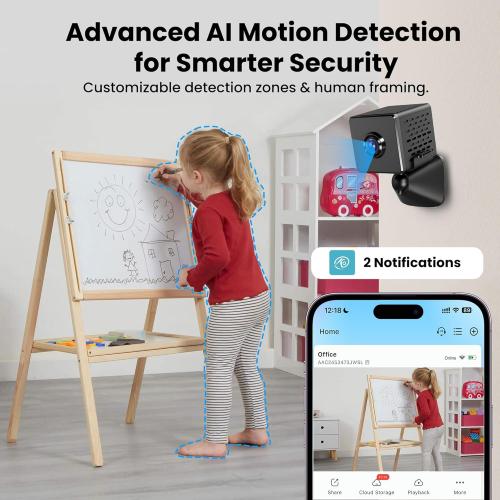 Hidden Camera, Spy Camera with 4K Live View, Motion Detection Nanny Cam Hidden Camera, Mini Camera with Cloud & SD Storage, Night Vision Spy Cam, Quick Setup Indoor Camera for Baby, Pet and Older