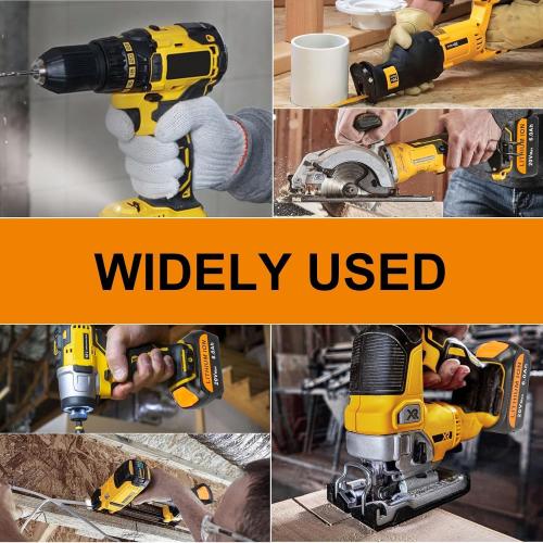 20V 6.0Ah Replacement for Dewalt 20V Max Battery, 2-Pack Batteries Compatible with Dewalt Baterias Cordless Power Tools and Chargers