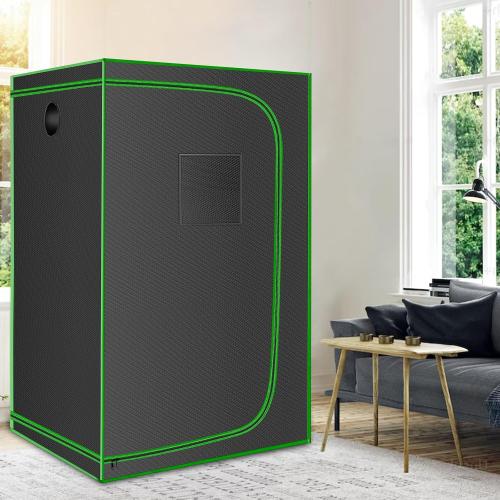 MELONFARM 4x4 Grow Tent, 48x48x80'' High Reflective 600D Diamond Mylar Canvas with Observation Window and Floor Tray for Hydroponic Indoor Plant Growing