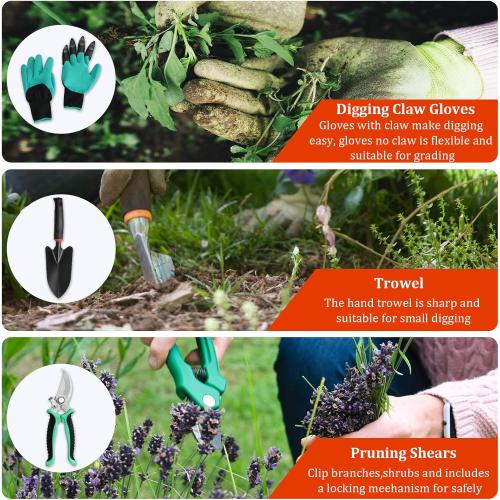 EDOSTORY 4.5 FT Height Vertical Garden Planter Removable Brick Red Raised Bed Box with 5 Container Boxes,Digging Claw Gloves,Trowel,Purning Shears for Outdoor Vegetables Flowers