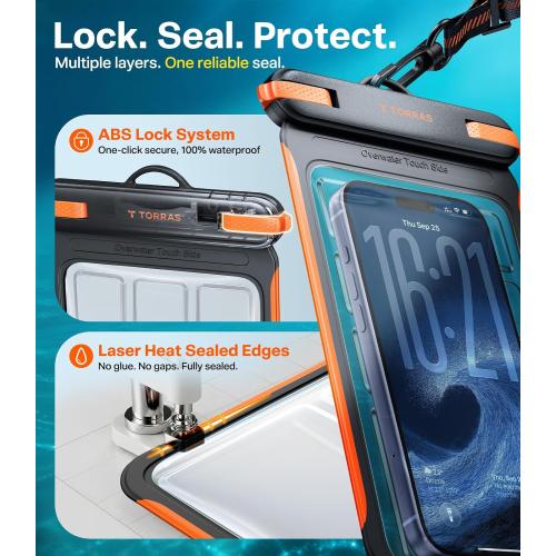 TORRAS IPX8 Waterproof Phone Pouch Floating, Underwater Screen Touchable