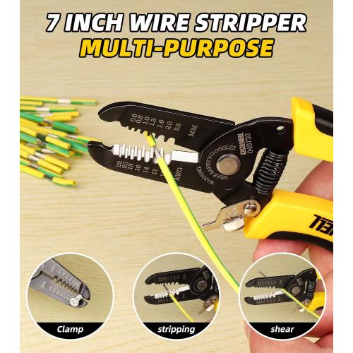 DOWELL Wire Stripper, 10-22 AWG Wire Cutter, Stripping Tool