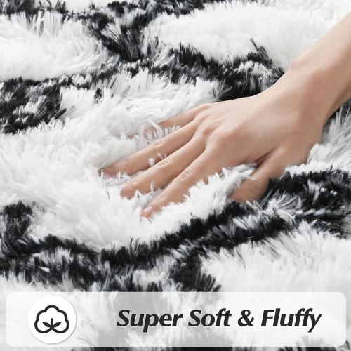 carpet for living room or bedrooms, black and white