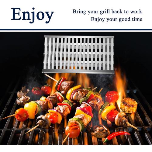 Grill Replacement Parts, Stainless Steel Heat Plate Shield Deflector, DCS Radiant Tray Ceramic Rod Complete Burner Cover for Select BGB48-BQAR、BGA48-BQRN、DCS36E-BQARN、BG27-BQL、BGB36-BQAR、DCS48DS-BQRN ‼️in protective packaging ‼️