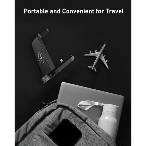 Wireless Charger for Samsung Phones Watch Earbuds(Not for Z Flip & A Serie-Phone),SWIO 3 in 1 Charging Station for Galaxy Watch 7/Ultra/6/5/4/3,S25 S24 S23 S22 S21 S20/Note 20 10/Z Fold 4 3,Buds/2/Pro